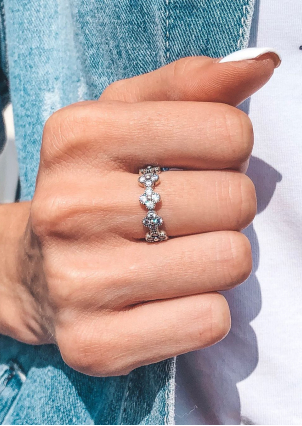 Pierścionek z szafirem Srebro 925° (oksydowane) S1125