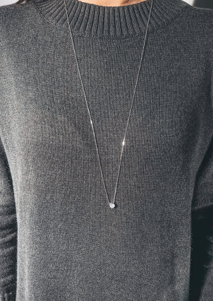 Кольє фіаніт Срібло 925° (родій) 415900