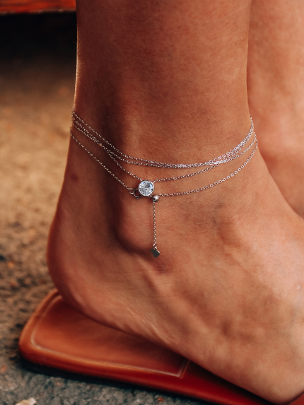 Кольє фіаніт Срібло 925° (родій) 415900