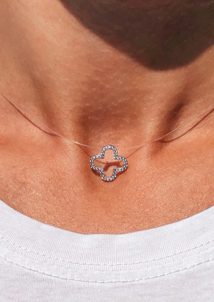 Кольє фіаніт Срібло 925° (родій) кл2ф/3042