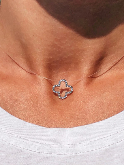 Кольє фіаніт Срібло 925° (родій) кл2ф/3042