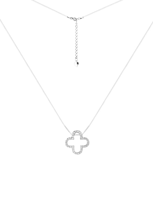 Кольє фіаніт Срібло 925° (родій) кл2ф/3042