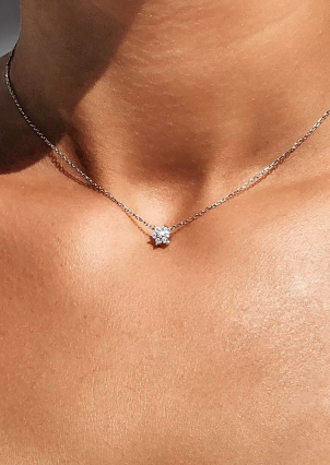 Кольє фіаніт Срібло 925° (родій) кл2ф/412