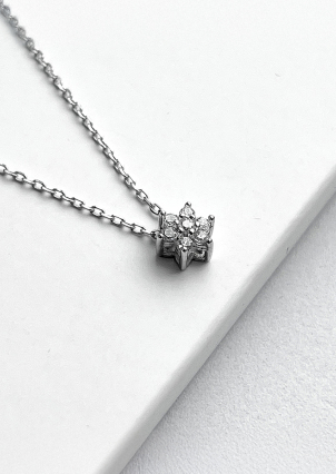 Кольє фіаніт Срібло 925° (родій) кл2ф/412