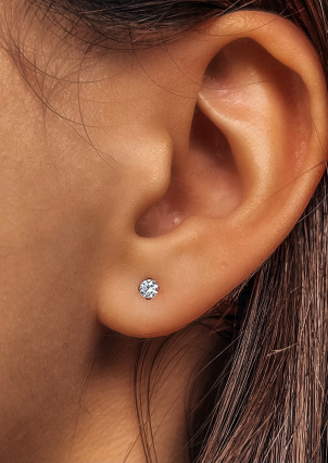 Сережки фіаніт Срібло 925° (родій) с2ф/601