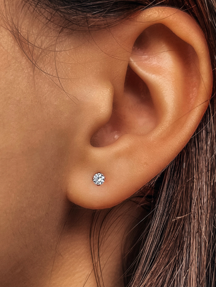 Сережки фіаніт Срібло 925° (родій) с2ф/601