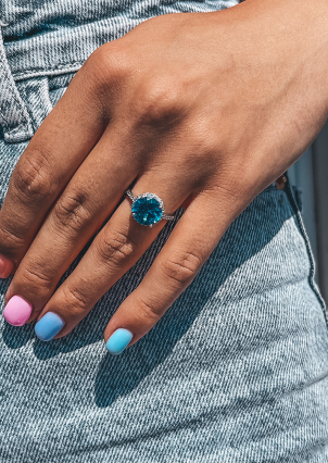 Каблучка Срібло 925° (родій) 1323/1р