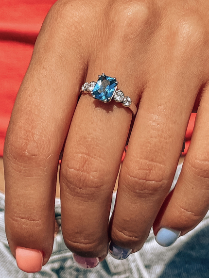 Каблучка Срібло 925° (родій) 1417/1р