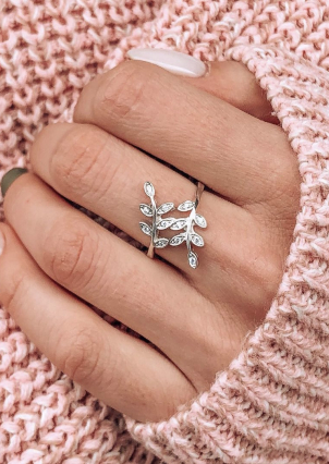 Pierścionek z szafirem Srebro 925° (rod) 1146