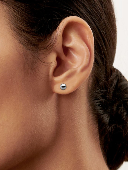 Сережки без вставок Срібло 925° (родій) с2/1200