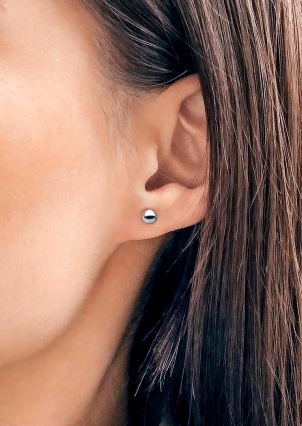 Сережки без вставок Срібло 925° (родій) с2/1200