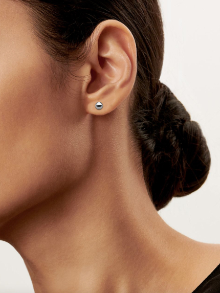 Сережки без вставок Срібло 925° (родій) с2/1200