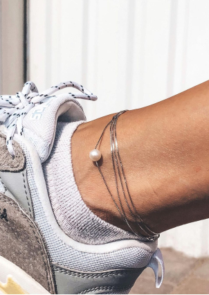 Кольє перлина Срібло 925° (родій) кл2ж/800-85