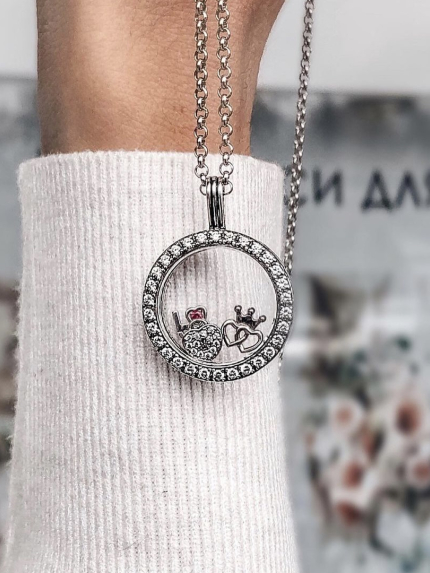 Підвіс фіаніт Срібло 925° (оксидоване) 84564