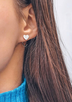 Сережки без вставок Срібло 925° (родій) с2/1211