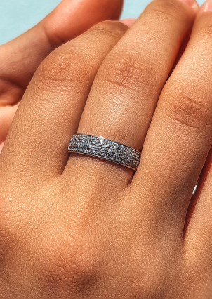 Каблучка фіаніт Срібло 925° (родій) 81518