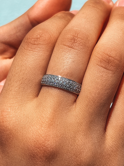 Каблучка фіаніт Срібло 925° (родій) 81518