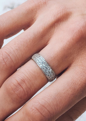 Каблучка фіаніт Срібло 925° (родій) 81518