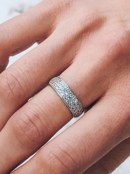 Каблучка фіаніт Срібло 925° (родій) 81518