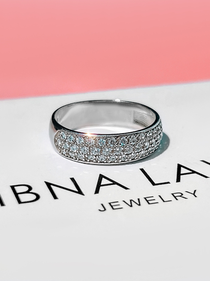 Каблучка фіаніт Срібло 925° (родій) 81518