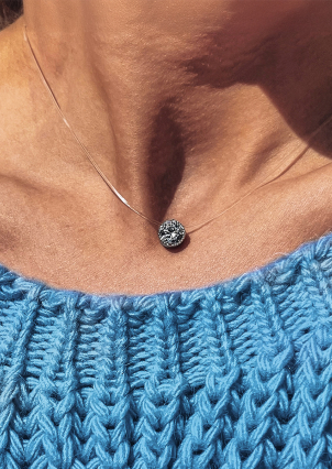 Кольє фіаніт Срібло 925° (родій) 86001