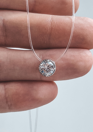 Кольє фіаніт Срібло 925° (родій) 86001