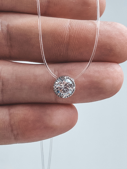 Кольє фіаніт Срібло 925° (родій) 86001