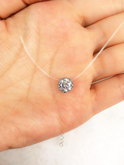 Кольє фіаніт Срібло 925° (родій) 86001