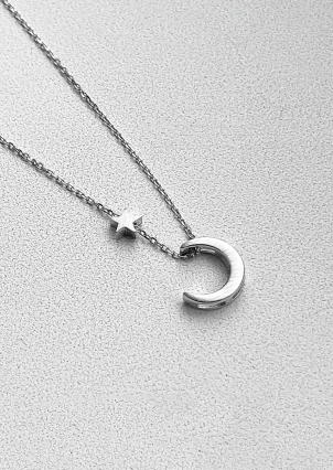 Кольє без вставок Срібло 925° (родій) кл2/1009