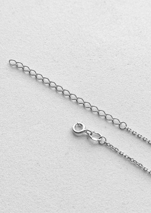 Кольє без вставок Срібло 925° (родій) 063710