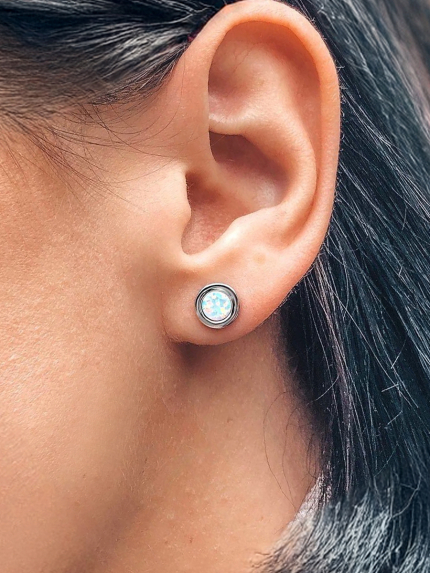 Opal earrings Silver 925° (rhodium) sk2opb/1017