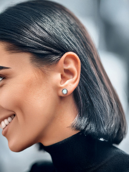 Opal earrings Silver 925° (rhodium) sk2opb/1017