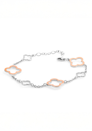 Браслет без вставок Срібло 925° золото 375° 000669