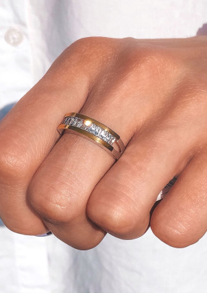 Каблучка фіаніт Срібло 925° золото 375° 196к