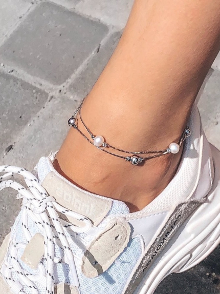 Pearl bracelet Silver 925° (rhodium) b2g/804n