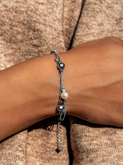 Браслет перлина Срібло 925° (родій) б2ж/804