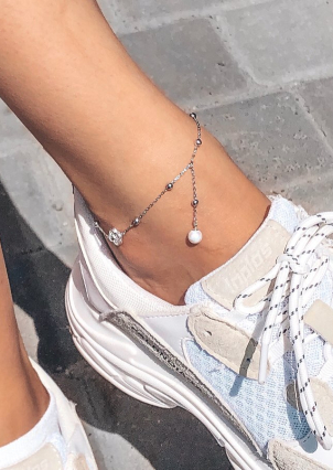 Браслет перлина Срібло 925° (родій) б2ф/706н