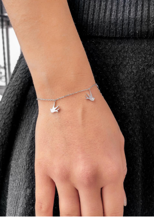 Браслет без вставок Срібло 925° (родій) бк2/2011