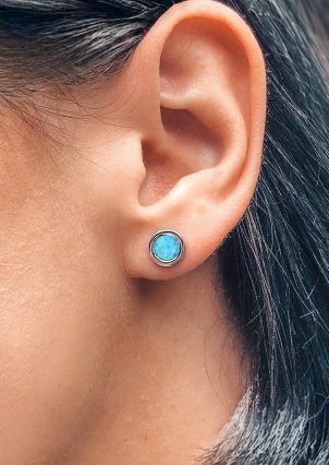 Сережки опал Срібло 925° (родій) ск2опг/1017