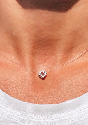 Кольє фіаніт Срібло 925° (родій) кл2ф/1056