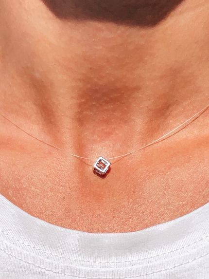 Кольє фіаніт Срібло 925° (родій) кл2ф/1056