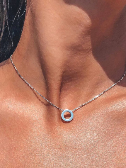 Кольє без вставок Срібло 925° (родій) 712910