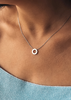 Кольє без вставок Срібло 925° (родій) 712910