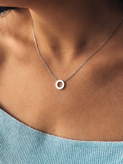 Кольє без вставок Срібло 925° (родій) 712910