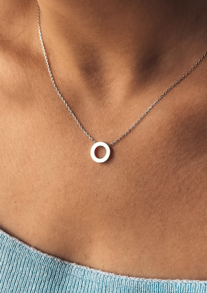 Кольє без вставок Срібло 925° (родій) 712910