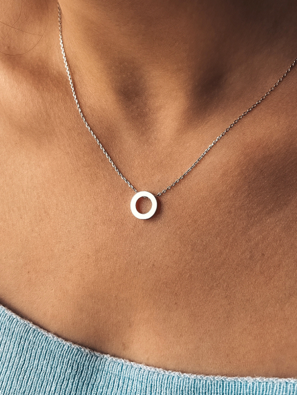 Кольє без вставок Срібло 925° (родій) 712910