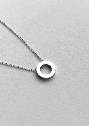 Кольє без вставок Срібло 925° (родій) 712910