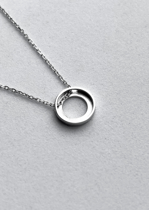 Кольє без вставок Срібло 925° (родій) 712910