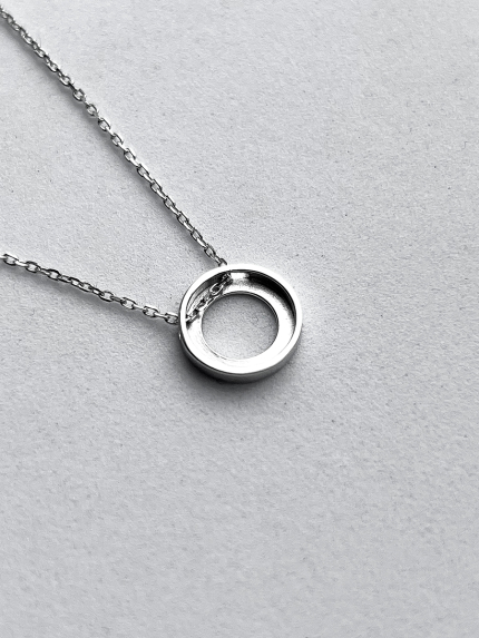 Кольє без вставок Срібло 925° (родій) 712910