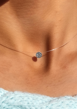 Кольє фіаніт Срібло 925° (родій) кл2ф/421